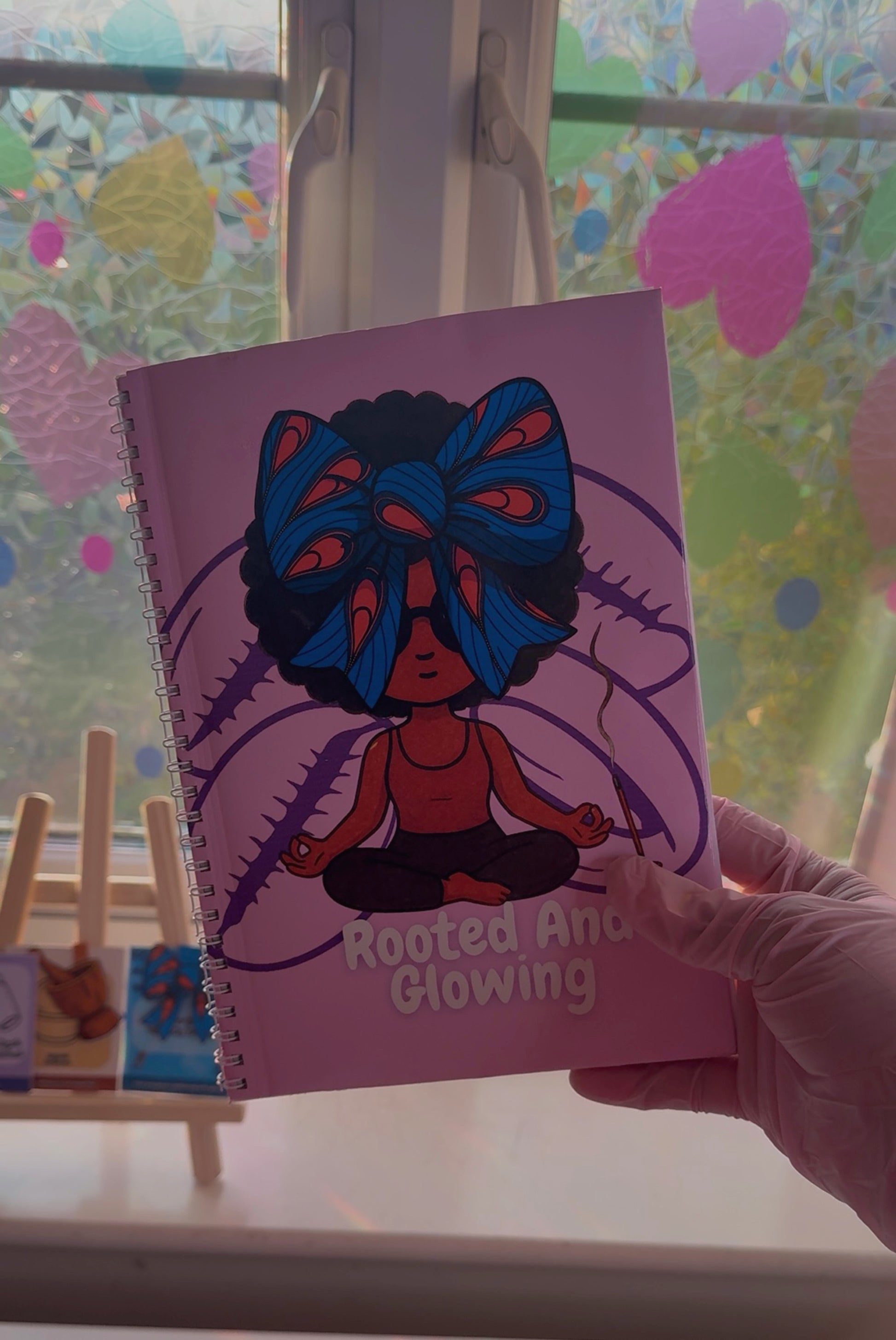 Rooted and Glowing - Handmade Notebook