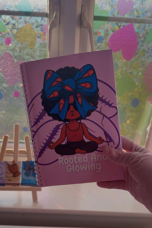 Rooted and Glowing - Handmade Notebook